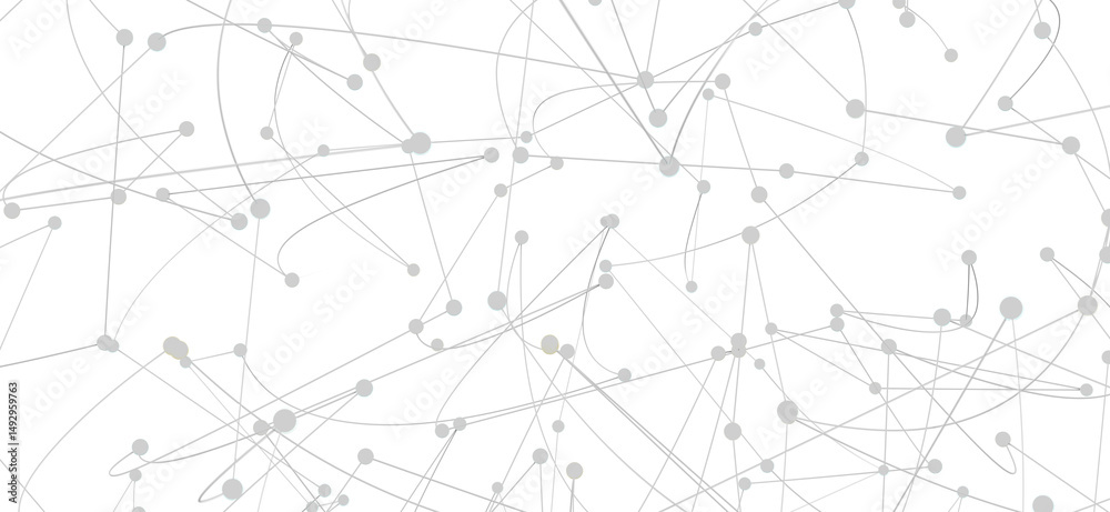 Aufkleber Modern abstract background of connected nodes and lines. Perfect for tech, network, and connectivity concepts.