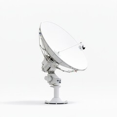 Satellite dish on white background