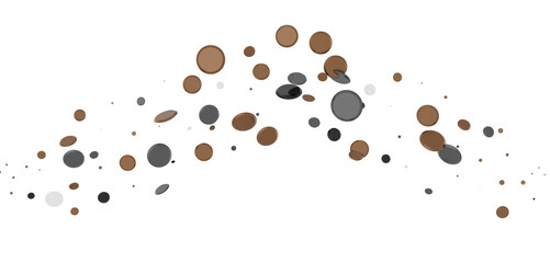 confetti png. Gold confetti falls from the sky.