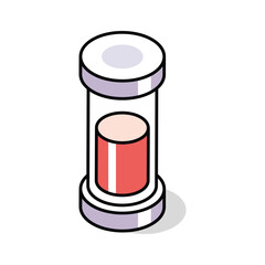 A modern isometric icon showing medical test sample