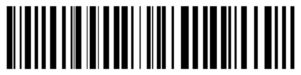 vector bar code. Barcode illustration. Clipart isolated on transparent background.