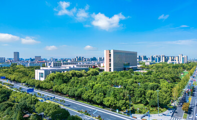 Obraz premium Pinghu City, Jiaxing, Zhejiang Province, China