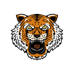 tiger head vetor illustration for mascot, logo, icon, symbol, template, etc