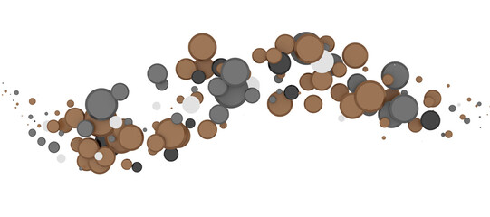 Enchanting Euphoria: Breathtaking 3D Illustration of Enchanting gold Confetti