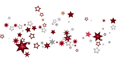 Sparkling festive background with red and silver stars. Perfect for holidays, celebrations, and more!
