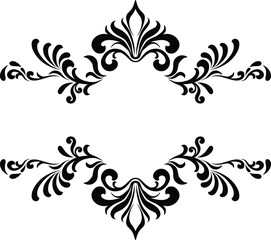 Border Ornament Wedding Vintage Floral Vector Collection
