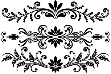 Vintage floral vector design elements are ornate abstract flower ornaments with seamless pattern potential for wallpaper decoration