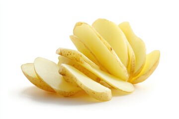 Thinly sliced potatoes ready for cooking. Perfect for roasting or frying.