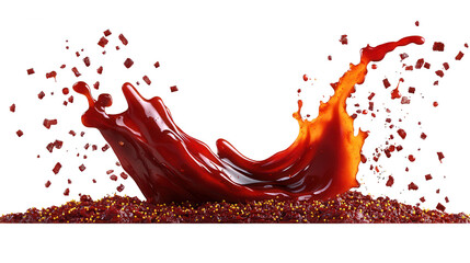 Captivating chili chamoy splash PNG transparent background for design