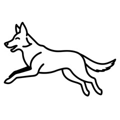 vector illustration of a dog
