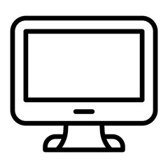 Monitor Vector Line Icon Design