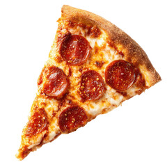 Delicious Pepperoni Pizza Slice on Transparent Background