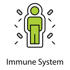 Immune System Vector Icon Representing Body Defense