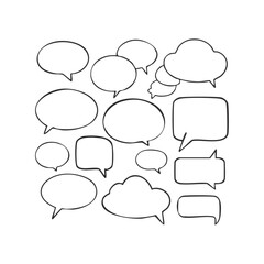 speech bubbles set
