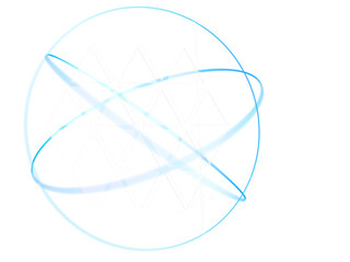 Abstract Geometric Design with Blue Swirls