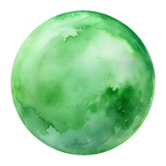 Abstract Green Sphere Organic Liquid Form