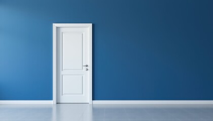 Door opening to new opportunities modern interior minimalist design bright environment straight-on view concept of potential