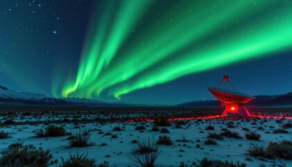 Spectacular aurora borealis display over mountainous landscape remote location night sky photography tranquil environment