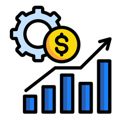 Cost Tracking System  Icon Element For Design	