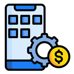 Expense Management App  Icon Element For Design	