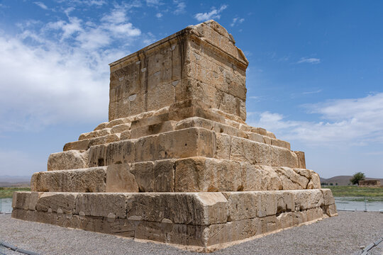 Ancient Persian tomb of Cyrus the Great at Pasargadae