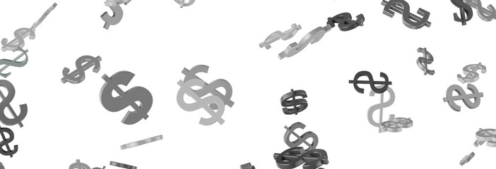 dollar symbol, 3d render illustration