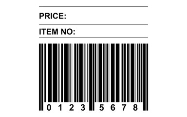Price and item number tag with barcode label, Barcode Tags, Price tag barcode label set Stock Vector Image