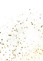 Glorious Cascade: Exquisite 3D Illustration of Glowing gold Confetti