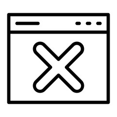 Obraz premium Error Vector Line Icon Design