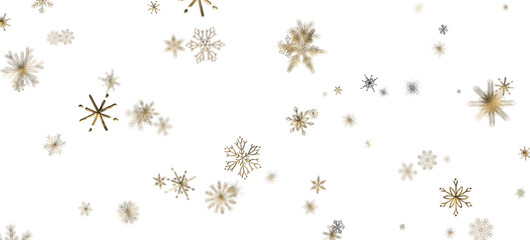 Flurry of Snowflakes: Radiant 3D Illustration Showcasing Falling Festive Snow Crystals