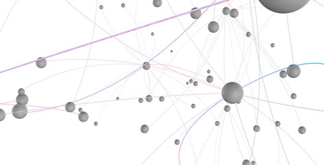 Concept of AI technology, Motion of digital data flow.