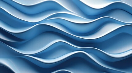 Fototapeta premium Blue abstract background with smooth, wavy surfaces and soft light. Great for technology, marine, or calming visual design projects.