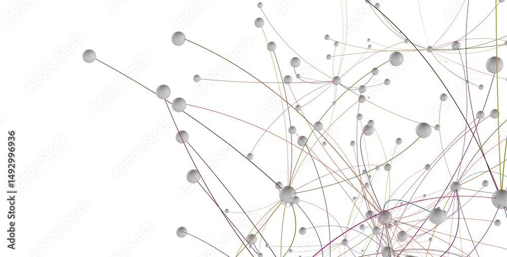 Poster Concept of AI technology, Motion of digital data flow.