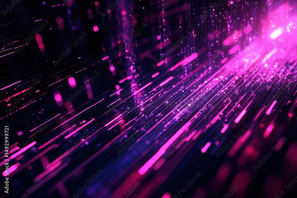 Poster dynamic digital abstract background depicting vibrant data streams, data streams digital abstract te