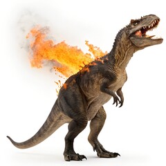 Fototapeta premium Dinosaur with fire