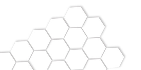  geometric pattern featuring  white hexagons with 3d effect , and clean white background. modern and minimalist design