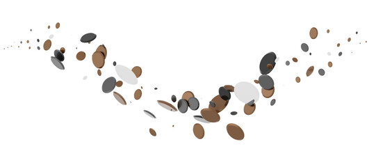 Radiant Revelry: Dynamic 3D Illustration of a Radiating gold Confetti Celebration