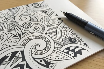 A business professional uses a pen on paper to write notes about financial data