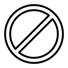 Prohibitions Vector Line Icon Design