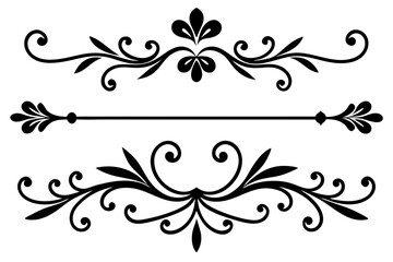 Vintage vector floral design elements featuring ornate flower and leaf swirl illustrations for decorative borders and corners