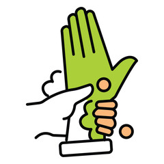 Clean Wrists Properly Vector Icon For Hygiene