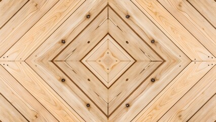 Fototapeta premium Symmetrical light wood planks chevron pattern