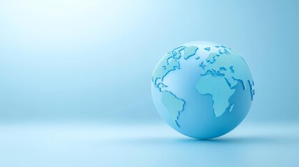 Naklejka premium Blue globe explore the world map and earth continents oceans