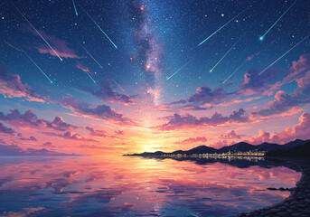 流れ星の風景