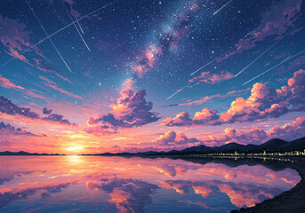 流れ星の風景