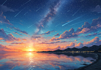 流れ星の風景