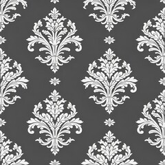 Elegant Damask Floral Repeat Pattern