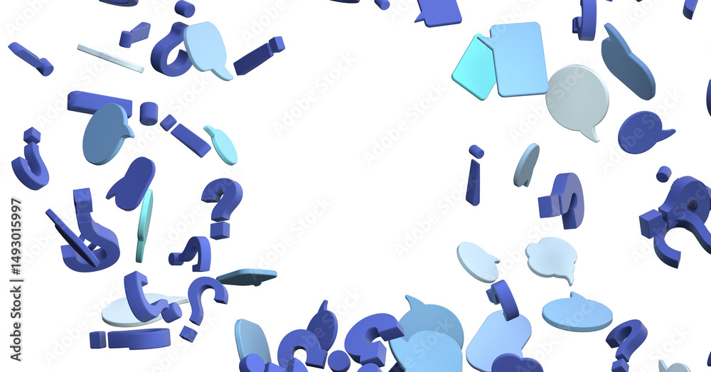 Poster touching 3d rendering flying email icon with his fin