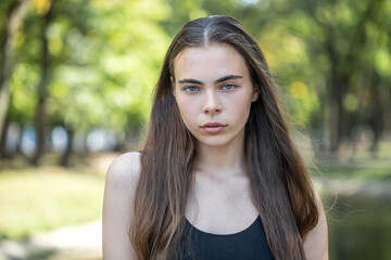 Fototapeta premium Portrait of a young beautiful girl