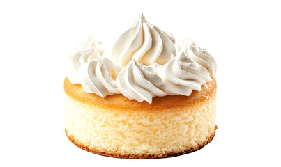 Delicious Tres Leches Cake with Whipped Cream Topping Isolate on Transparent Background, cutout, png